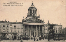 BELGIQUE - Bruxelles - Eglise St Jacques Sur Caudenberg - Monument De Godefroy Bouillon - Animé - Carte Postale Ancienne - Monumenten, Gebouwen