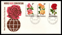 FDC Nouvelle Zelande 1971  World Rose Conventiion - FDC