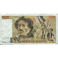 France, 100 Francs, Delacroix, 1988, X.129, TTB, Fayette:69.12 - 100 F 1978-1995 ''Delacroix''