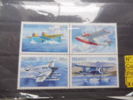 Islande Island Avions Vlucht Fly Mnh Neuf ** 741/744 Parfait Perfect - Unused Stamps