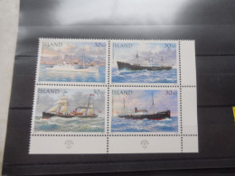 Islande Island Bateux  Mnh Neuf ** 789/792 Parfait Perfect - Neufs