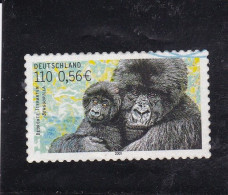 Bund / Germany: 'Affen – Berggorilla, Gorilla Beringei, 2001' / 'Mountain Gorilla', Mi. 2204; Yv. 2036; Sc. 2132  Used - Scimmie