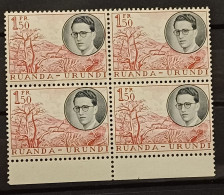 RUANDA URUNDI/ COB 196 En Bloc De 4  / MNH - Unused Stamps