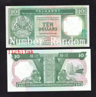 1990 Hong Kong Bank HSBC $10 UNC Number Random €2 / Sheet - Hong Kong