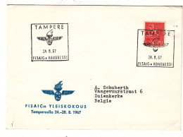 Finlande - Lettre De 1967 - Oblit Tempere - Flamme - - Cartas & Documentos