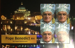 Tuvalu 2010 Pope Benedict Sheetlet MNH - Tuvalu