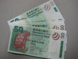 2003 Hong Kong SCB $50 UNC  Number Random   €10 / Sheet - Hongkong
