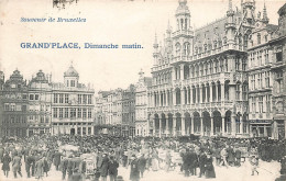 BELGIQUE - Bruxelles - Grand'place - Dimanche Matin - Animé - Carte Postale Ancienne - Plazas