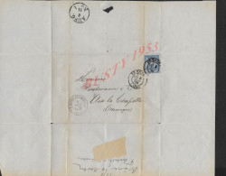 MARINE LETTTRE SUR SAGE DE 1875 F. ISABELLE & MUNSTER LE HAVRE SOUTHAMPTON NEW YORK PAR BATEAU À VAPEUR ODER : - Other & Unclassified