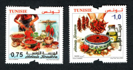 2023- Tunisia - Tunisian Harissa - Food - Pepper Red - Olive Oil - Onion- Complete Set 2v.MNH** - Tunisie (1956-...)