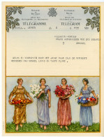 BELGIQUE TELEGRAMME ILLUSTREE LEUVEN - Cartas & Documentos