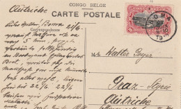Congo Belge Cachet Bona Sur Carte Postale Pour L'Autriche - Covers & Documents