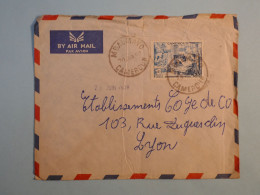 DB15 CAMEROUN  BELLE LETTRE  +1959 PETIT BUREAU MBALMAYO  A LYON FRANCE  +AFF.  INTERESSANT+++ - Lettres & Documents