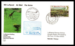 FFC Lufthansa   Mauritius-Nairobi  18/04/1988 - Mauricio (1968-...)