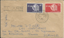 IRLANDE LETTRE DE BAILE POUR  ALBERTVILLE ( SAVOIE ) PAR AVION DE 1963 LETTRE COVER - Brieven En Documenten