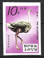 COREE DU NORD. N°1544 NON DENTELE De 1979. Autruche. - Ostriches