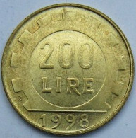Pièce De Monnaie 200 Lires  1998 - 200 Lire