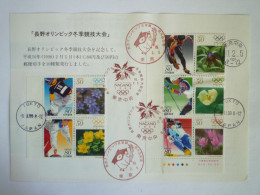 2023 - 2211  Jolis Timbres JAPONAIS  Sur Document  1998   XXX - Cartas & Documentos