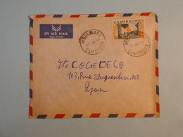 DB15 CAMEROUN  BELLE LETTRE +1955 PETIT BUREAU MBALMAYO  A LYON FRANCE  +AFF.  INTERESSANT+++ - Covers & Documents