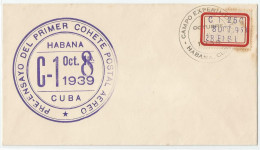 Cuba 1939. 3er Experimental Rocket Flight FDC. 3er Pre Ensayo Experimento Cohete. Raketenpost. There Are Only 16 Covers - Gebruikt