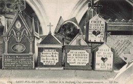 FRANCE - Saint Pol De Léon - Intérieur De La Basilique, Chefs Pieusement Conservés - ND Phot - Carte Postale Ancienne - Saint-Pol-de-Léon