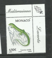 Monaco  N° 2480  Lacerta Viridis  Lézard    Neuf  *  *     B/TB   Voir Scans  Soldé ! ! ! - Schlangen