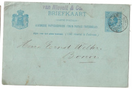 Entier Postaux Pays Bas Obliteration Rotterdam 1889 - Material Postal