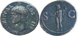 ROME - As - AGRIPPA - 37-41 AD - Neptune Tenant Un Petit Dauphin - RIC.58 - 14-132 - The Julio-Claudians (27 BC To 69 AD)