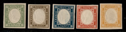 Antichi Stati Italiani - Province Napoletane - Province Napoletane - 1861 - Non Emessi (1/5) - Serie Completa - 5 Valori - Sonstige & Ohne Zuordnung