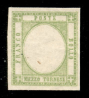 Antichi Stati Italiani - Province Napoletane - 1861 - Prove - Mezzo Tornese (17ala) Gommato Al Recto  Senza Effigie - Go - Altri & Non Classificati