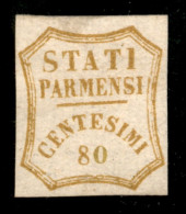 Antichi Stati Italiani - Parma - Governo Provvisorio - 1859 - 80 Cent (18) - Gomma Recuperata (rigommato) - Valutato Sen - Otros & Sin Clasificación