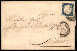 Antichi Stati Italiani - Sardegna - 20 Cent (15C) Su Lettera Da Alessandria A Milano Del 23.8.1860 - Altri & Non Classificati