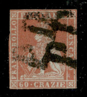 Antichi Stati Italiani - Toscana - 1851 - 60 Crazie (9) Usato - Perfetto In Alto A Destra - Corto In Basso E A Sinistra  - Otros & Sin Clasificación