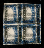 Regno - Vittorio Emanuele II - 1863 - Prova Di Stampa - 15 Cent (11) In Quartina Con Doppia Soprastampa (grigio + Azzurr - Autres & Non Classés