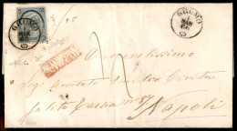 Regno - Vittorio Emanuele II - Grumo (P.ti 5) - 20 Cent Su 15 (25 - Regno) Su Lettera Per Napoli Del 1.3.66 - Tassata -  - Autres & Non Classés