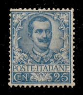 Regno - Vittorio Emanuele III - 1901 - 25 Cent Floreale (73) - Gomma Originale Con Invisibile Traccia Di Linguella - Ben - Altri & Non Classificati