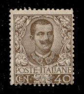 Regno - Vittorio Emanuele III - 1901 - 40 Cent Floreale (74) - Gomma Originale - Autres & Non Classés
