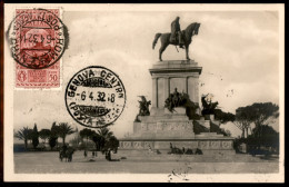 Regno - Vittorio Emanuele III - Garibaldi (315 + 32 Aerea) - 2 Valori Su Cartolina Monumento A Garibaldi FDC Maximum (6  - Sonstige & Ohne Zuordnung