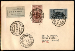 Regno - Vittorio Emanuele III - Garibaldi (315 + 34 Aerea) - 2 Valori Su Aerogramma FDC (6 Aprile 1932) Da Roma A Napoli - Other & Unclassified