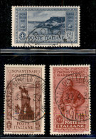 Regno - Vittorio Emanuele III - 1932 - Garibaldi - 1,75 Lire (322) + 2,55 Lire (323) + 5 Lire (324) - 3 Valori Usati - C - Autres & Non Classés