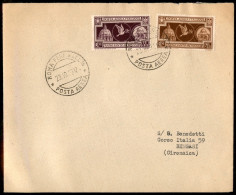 Regno - Vittorio Emanuele III - Anno Santo (54/55 Aerea) - 2 Valori Su Aerogramma FDC (23 Ottobre 1933) Da Roma A Bengas - Sonstige & Ohne Zuordnung