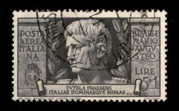 Regno - Vittorio Emanuele III - 1937 - 5 Lire Augusto (110) Usato - Colla + Cert. Cilio - Otros & Sin Clasificación