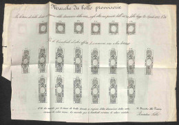 Regno - Servizi - 1862 - Marca Da Bollo Provvisoria (per Tasse Di Bollo E Per Cambiali) - Quintino Sella - Otros & Sin Clasificación