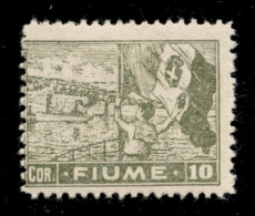 Occupazioni I Guerra Mondiale - Fiume - 1919 - 10 Corone Fiume (C48 - Carta C) - Gomma Originale (300) - Otros & Sin Clasificación