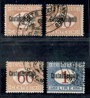 Uffici Postali All'Estero - Costantinopoli - 1922 - Segnatasse (1/4) - Insieme Di 3 Valori Con Gomma Originale + 1 Lira  - Sonstige & Ohne Zuordnung