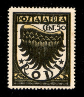 Colonie - Egeo - Emissioni Generali - 1934 - 50 Cent Ala (30A) - Gomma Originale - Autres & Non Classés