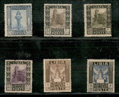 Colonie - Libia - 1921 - Pittorica (26a/31a) - Insieme Di Sei Valori Dentellati 14 X 13 1/4 - Gomma Originale Con Lingue - Andere & Zonder Classificatie