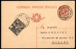 Colonie - Libia - 10 Cent Quinta Fiera (95) Su Cartolina Da Tripoli Fiera Campionaria A Milano Del 31.3.31 - Other & Unclassified