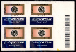 Repubblica - Posta Ordinaria - 2004 - Quartina Del 0,60 Cent Prioritaria (2747 - Specializzato 2394Ed+Eh) Priva Della Fu - Altri & Non Classificati