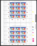 Repubblica - Servizi - 2006 - Campionati Del Mondo (18 - Varietà) - Intero Foglio Non Tosato Con Due Foglietti In Coppia - Autres & Non Classés